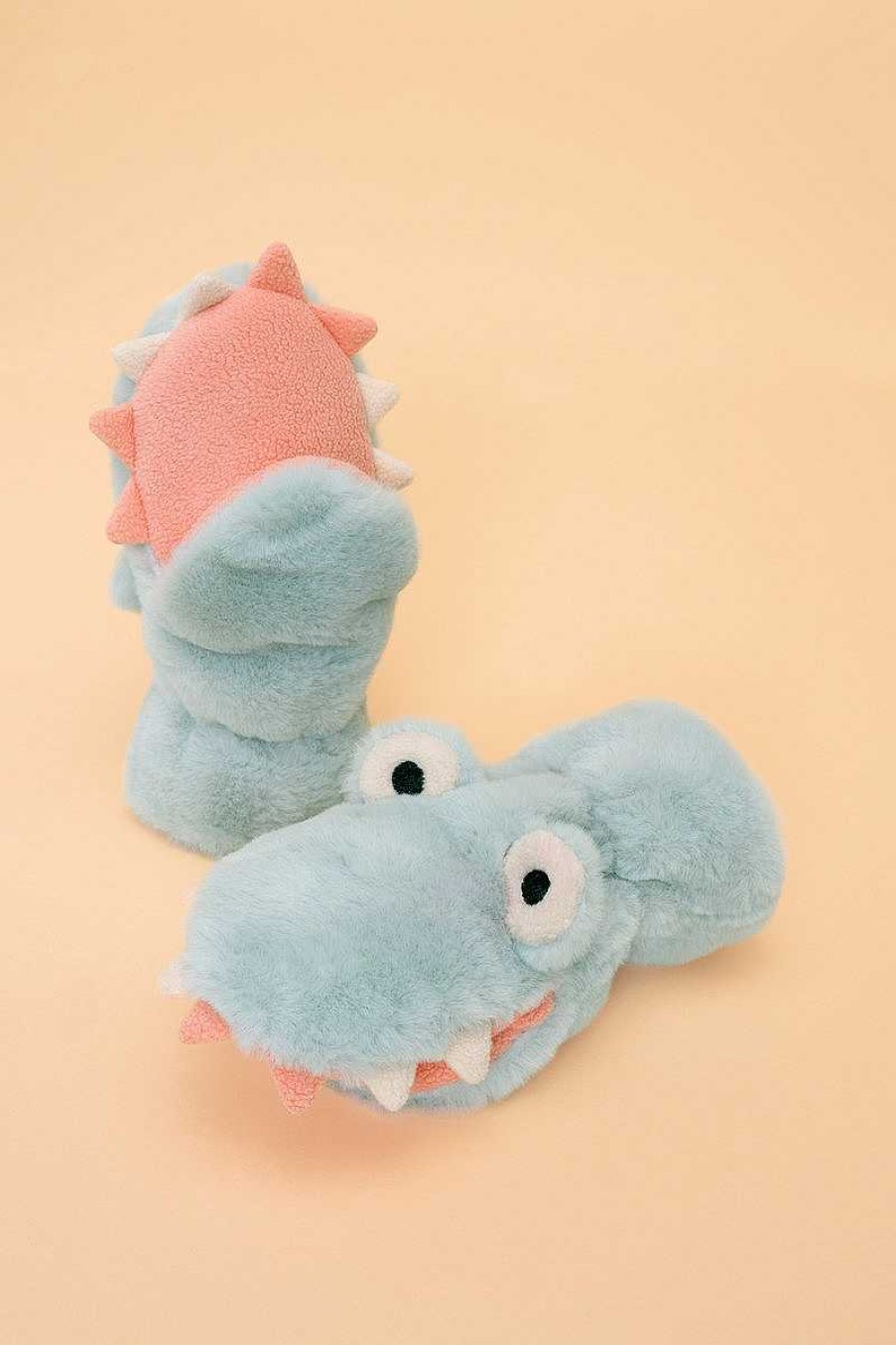 Kids Powder | Kids Goofy Monster Fluffy Mittens - Pale Blue