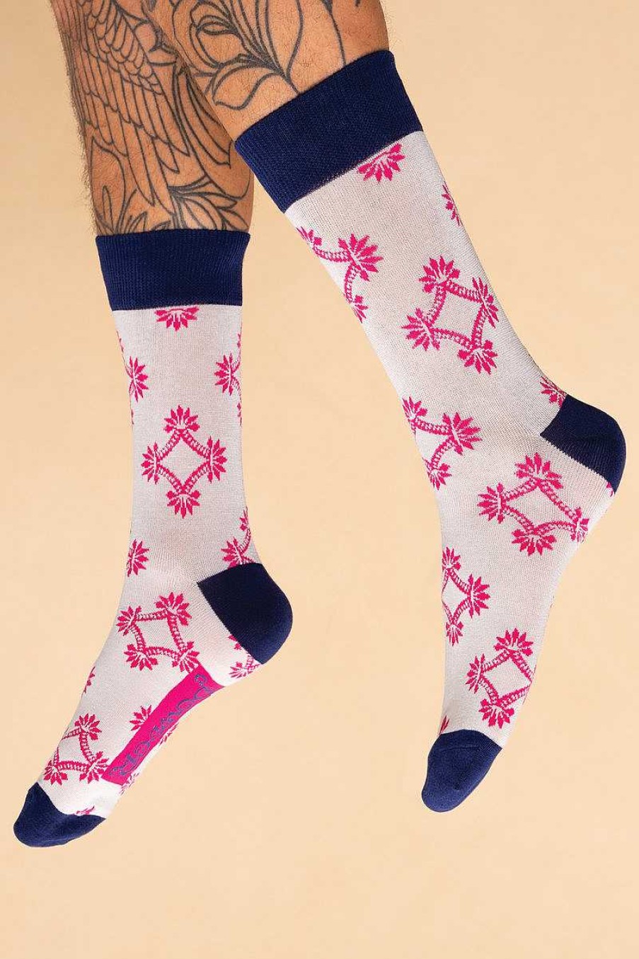 Mens Powder | Men'S Mosaic Socks - Cream