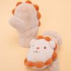 Kids Powder | Kids Cute Lion Fluffy Mittens - Cream