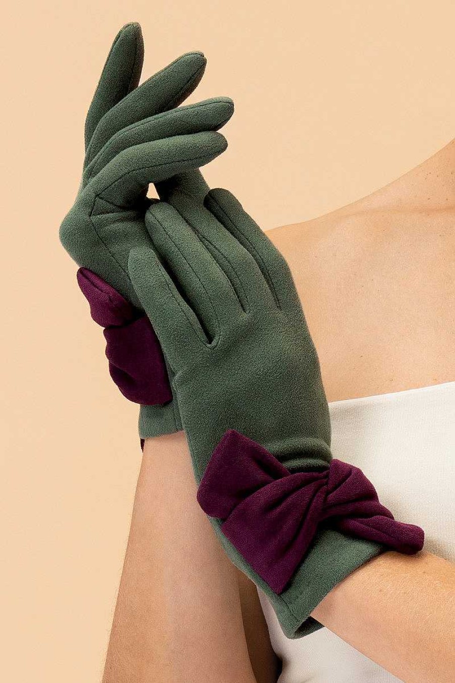 Women Powder | Henrietta Gloves - Fern & Damson