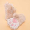 Kids Powder | Kids Bear Paw Fluffy Mittens - Cream