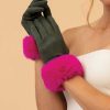 Women Powder | Bettina Gloves - Olive & Magenta