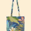 Women Powder | Tote Bag - Delicate Tropics, Indigo