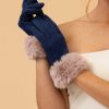 Women Powder | Bettina Gloves - Navy & Taupe