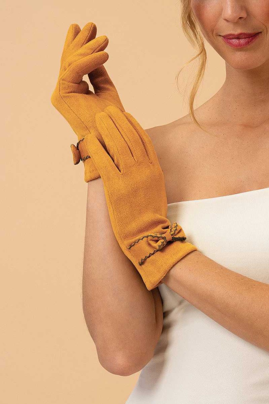 Women Powder | Fenella Gloves - Mustard