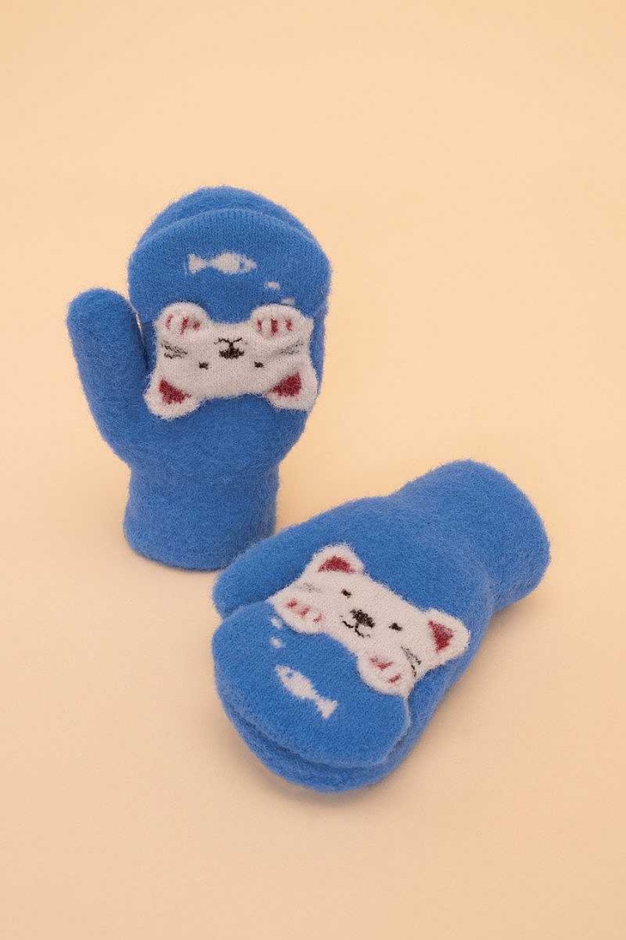 Kids Powder | Powder Pals Kitty Mittens - Blue