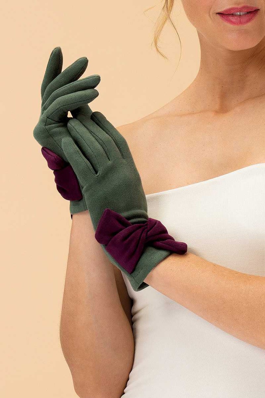 Women Powder | Henrietta Gloves - Fern & Damson