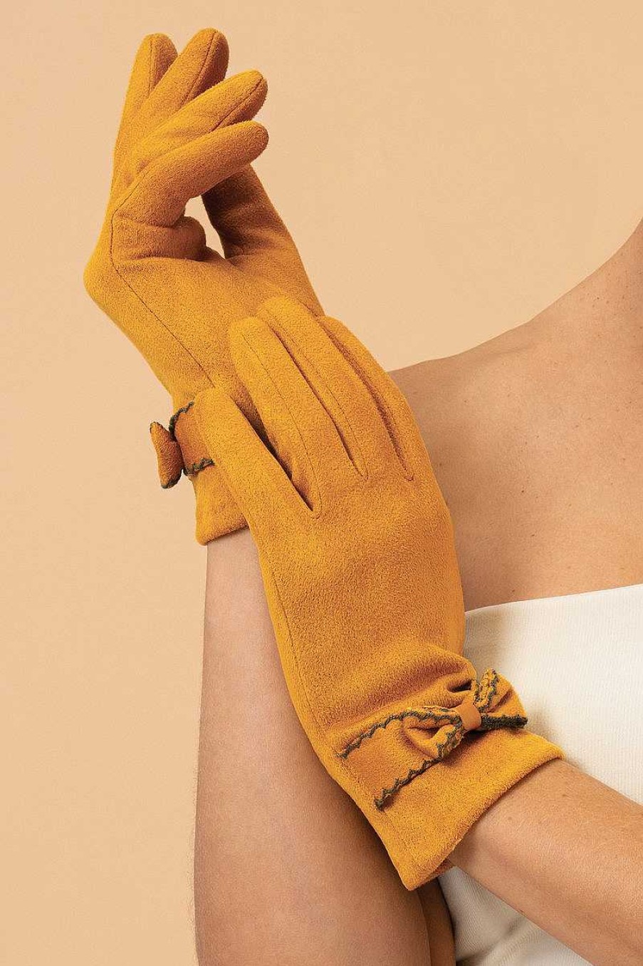 Women Powder | Fenella Gloves - Mustard