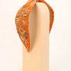 Women Powder | Embellished Velvet Headband - Tangerine